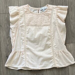 Jessica Simpson Blush Ruffle Sleeve Blouse